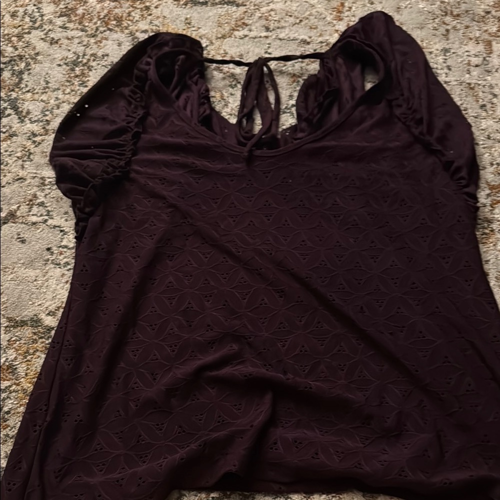 Chic Dark Purple Blouse